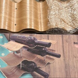 Benevolence willow wood Wine Rack New 17” x 6”